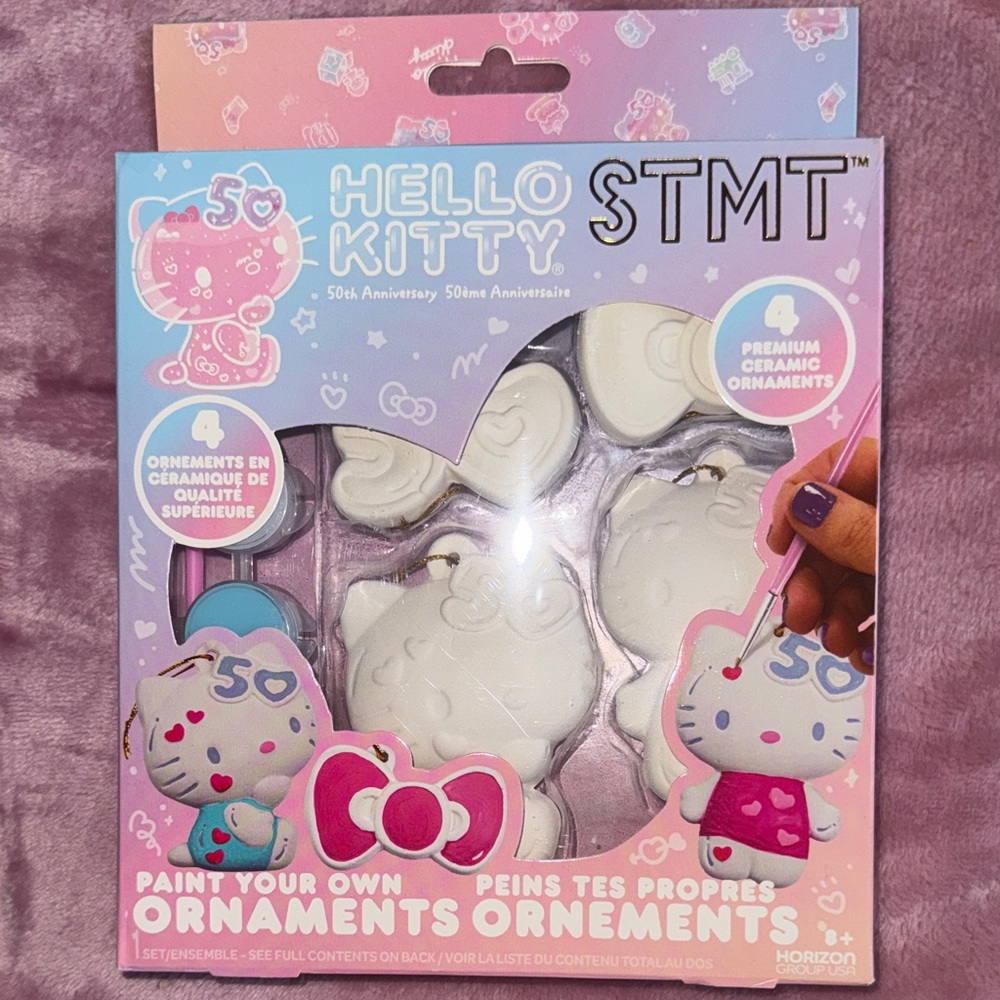 Hello Kitty Paint Your Own Ornaments - Pink and White